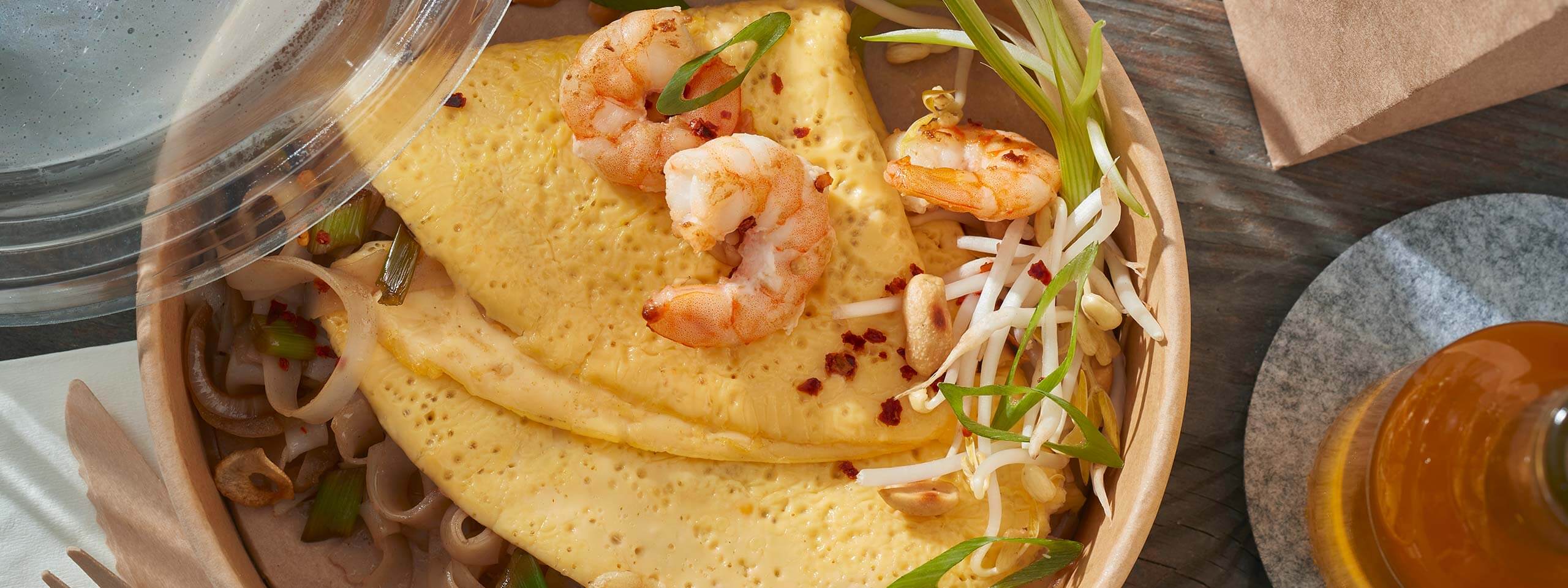 Rührei-Tasche Pad Thai